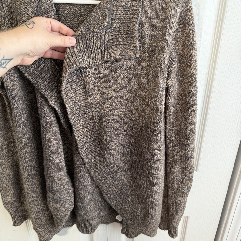 Cabi Swear By Sweater Open Front Cardigan Brown Marled Women's Size Small Boho - Picture 4 of 5